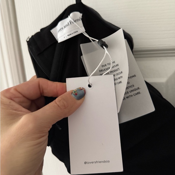 Lovers + Friends Alice Strapless Gown Black NEW with tags - Picture 6 of 8